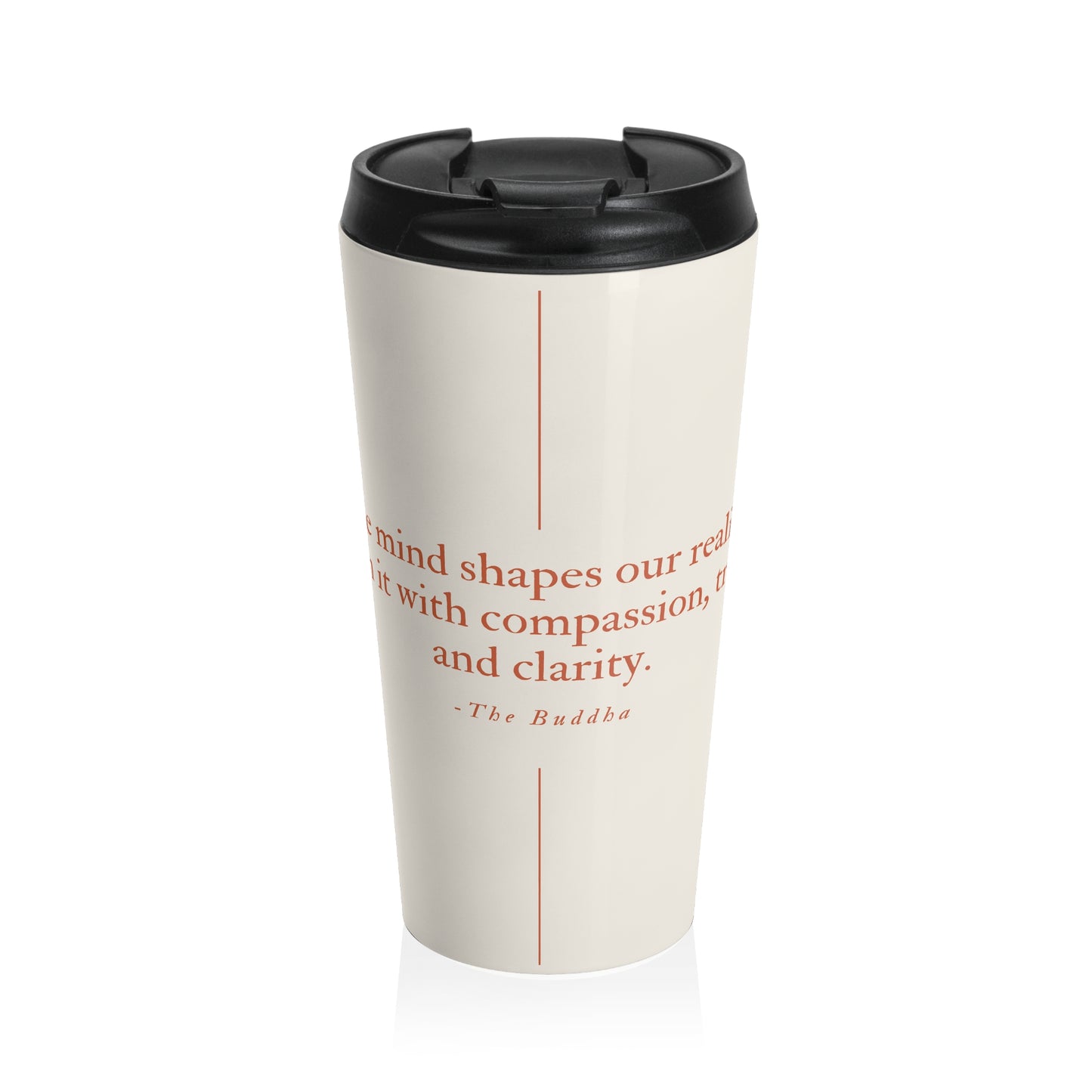 Buddhist Travel Mug with Buddha Quote