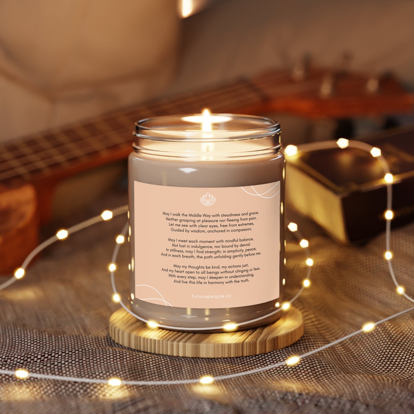 Mindful Scented Candle - 9oz Soy Wax with Inspirational Quote