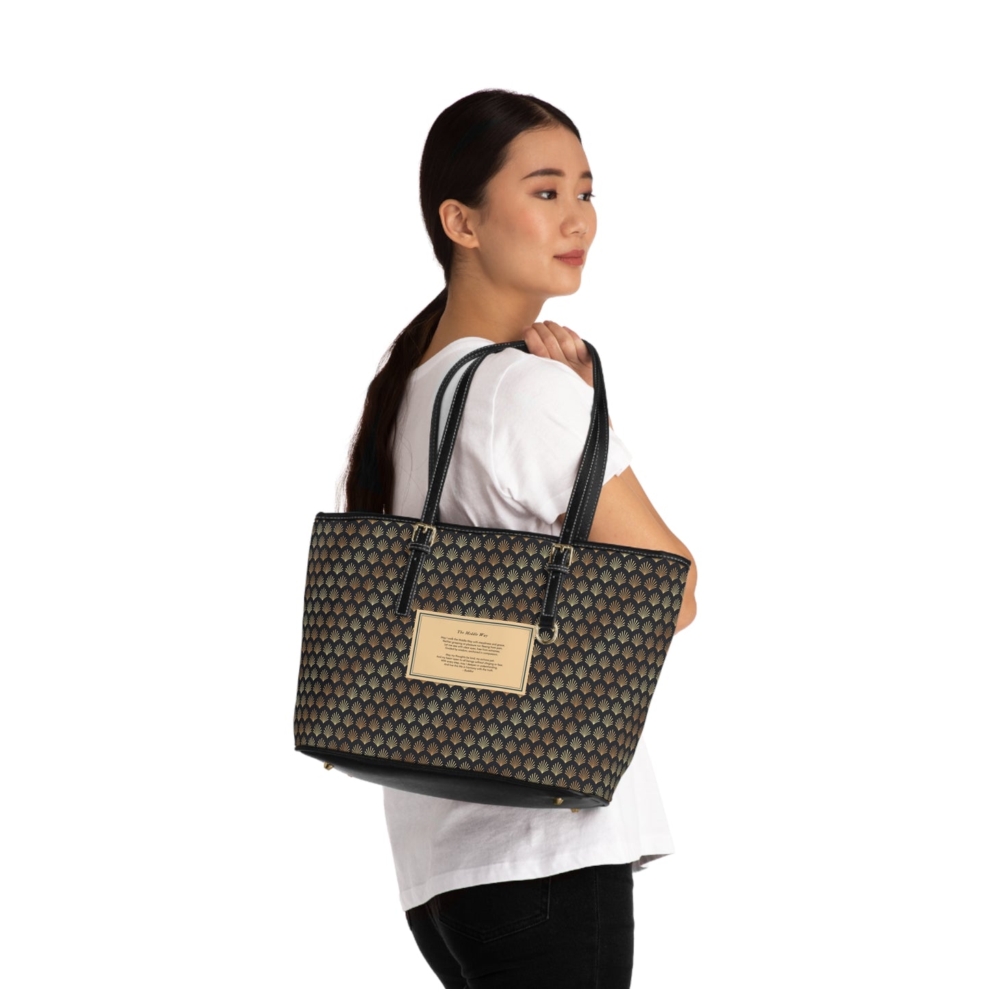 Buddhist Prayer Bag - The Middle Way - PU Leather