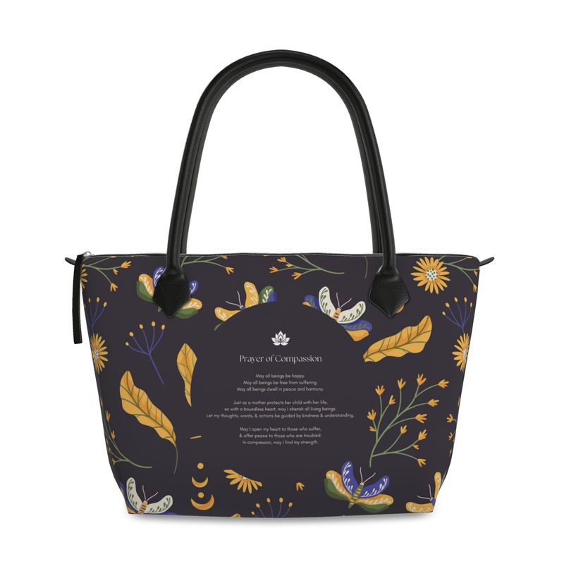 Zip Top Handbag - Prayer of Compassion