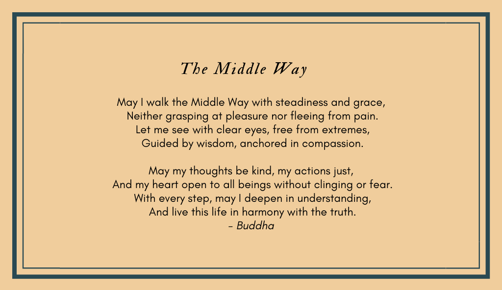 Buddhist Prayer Bag - The Middle Way - PU Leather