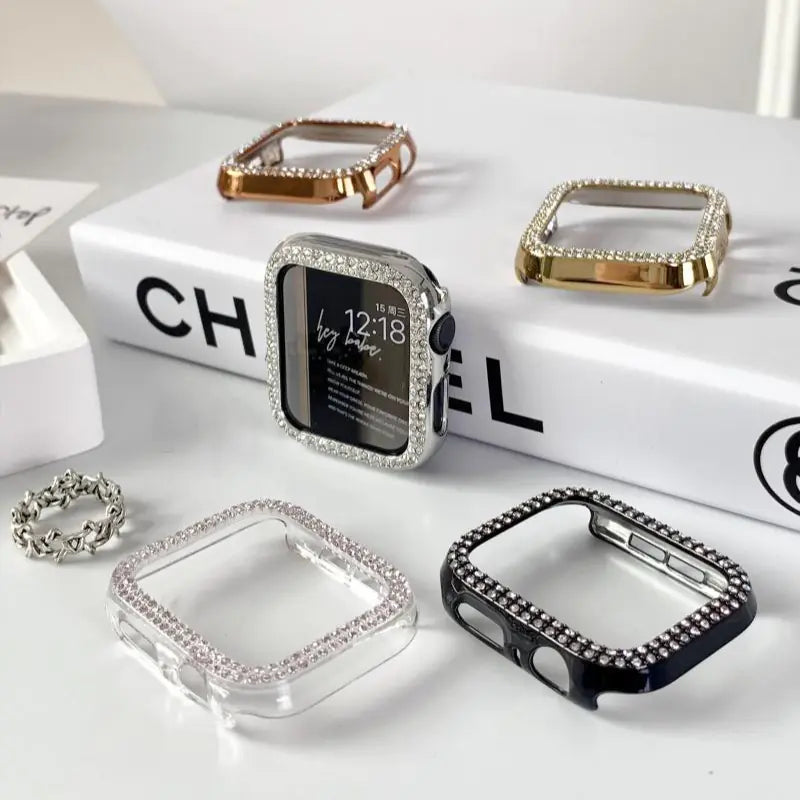 Apple Watch Case with Double Row Diamonds
