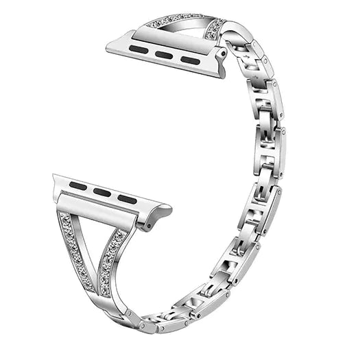 Apple Watch Band with Rhinestones - Stainless Steel