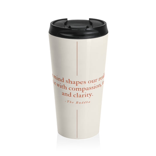 Buddhist Travel Mug with Buddha Quote
