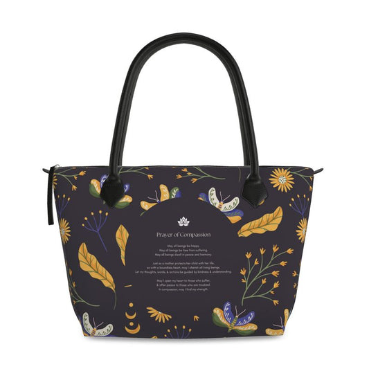 Zip Top Handbag - Prayer of Compassion