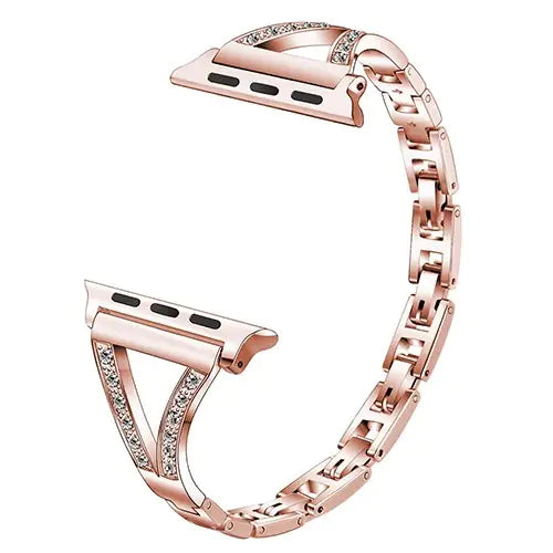 Apple Watch Band with Rhinestones - Stainless Steel