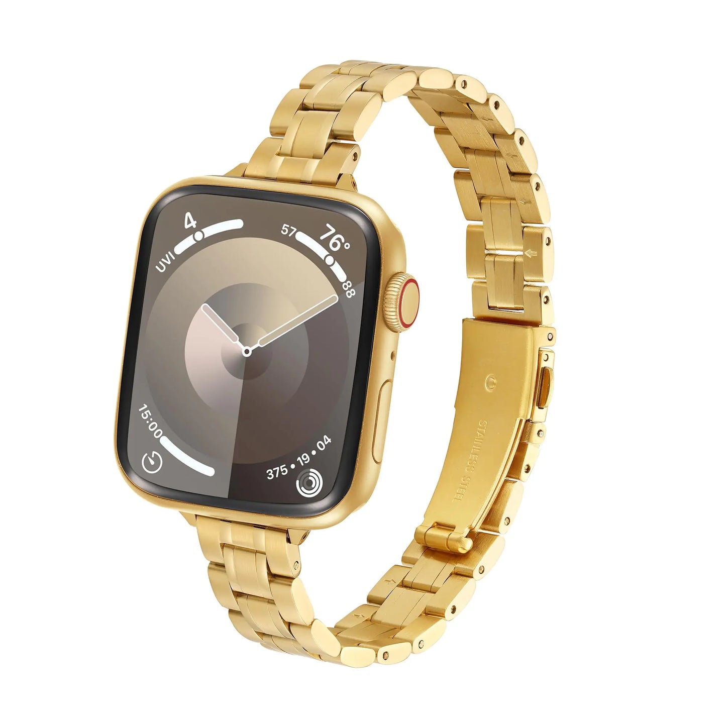 Gold Bracelet Strap Wristband For Apple Watch - Stainless Steel - Gold Plated