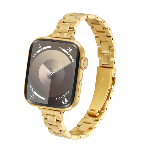 Gold Bracelet Strap Wristband For Apple Watch - Stainless Steel - Gold Plated