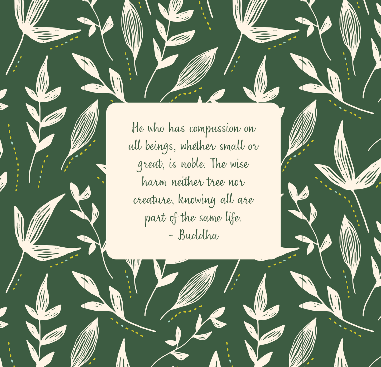 Footstool - Square - Buddha Compassion for all Beings