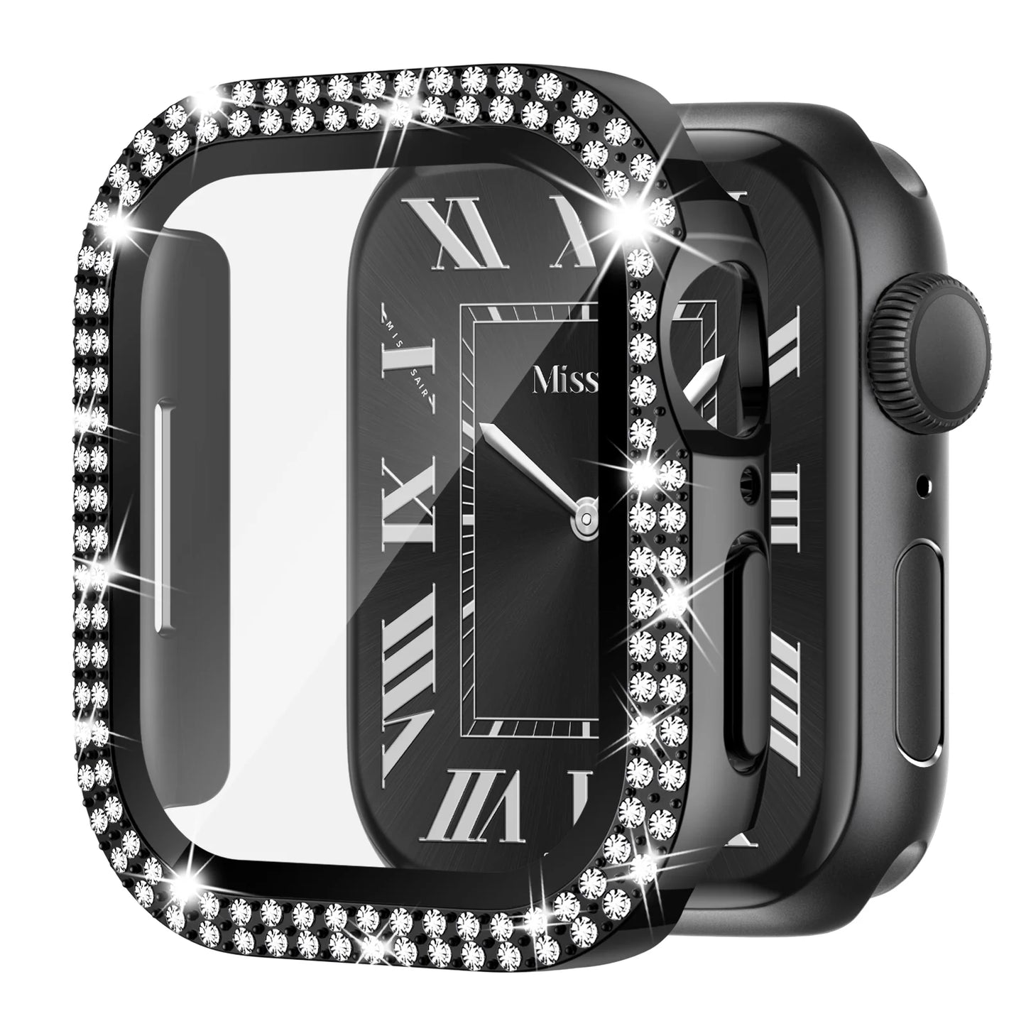 Double Diamonds Bling Screen Protector Case For Apple Watch