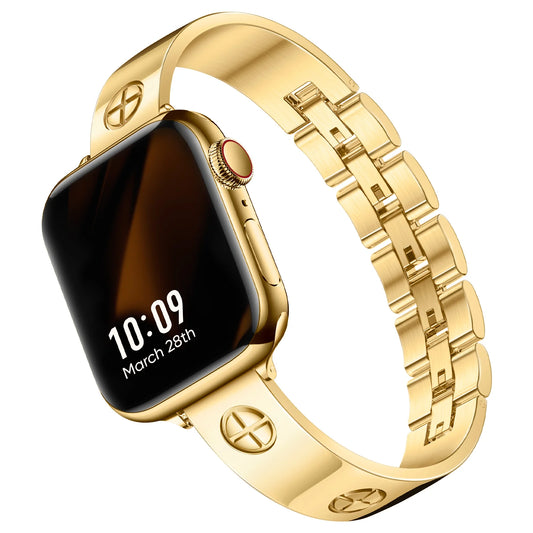 Luxury Wristband For Apple Watch  - Stainless Steel - Gold Plated