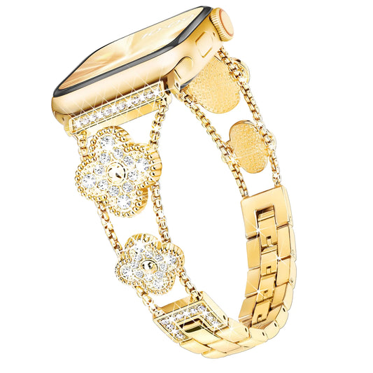Apple Watch Clover Bracelet  - Stainless Steel - Gold Plated