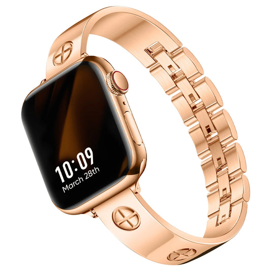 Luxury Wristband For Apple Watch  - Stainless Steel - Gold Plated