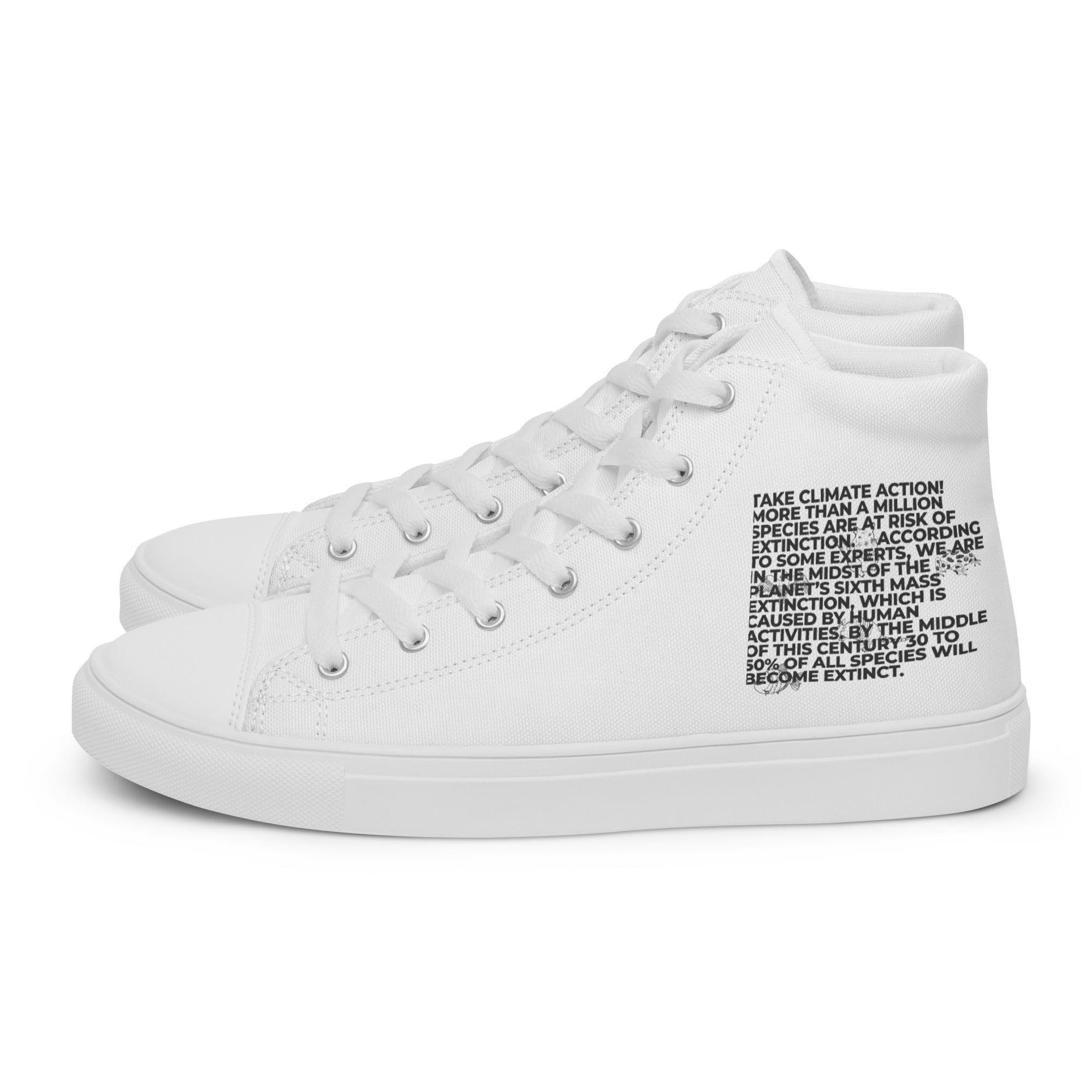 Men’s high top canvas shoes