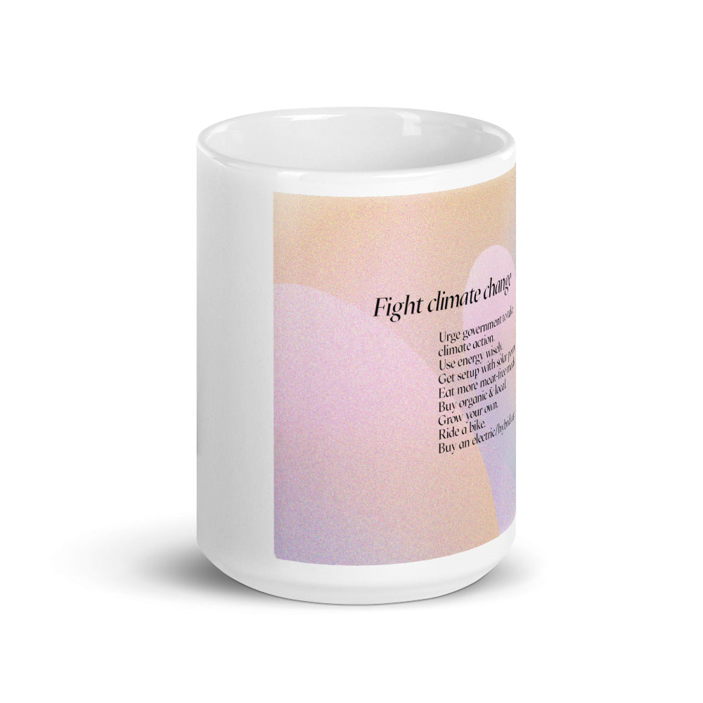 White glossy mug