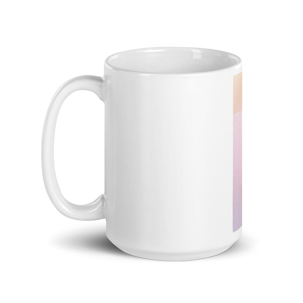 White glossy mug