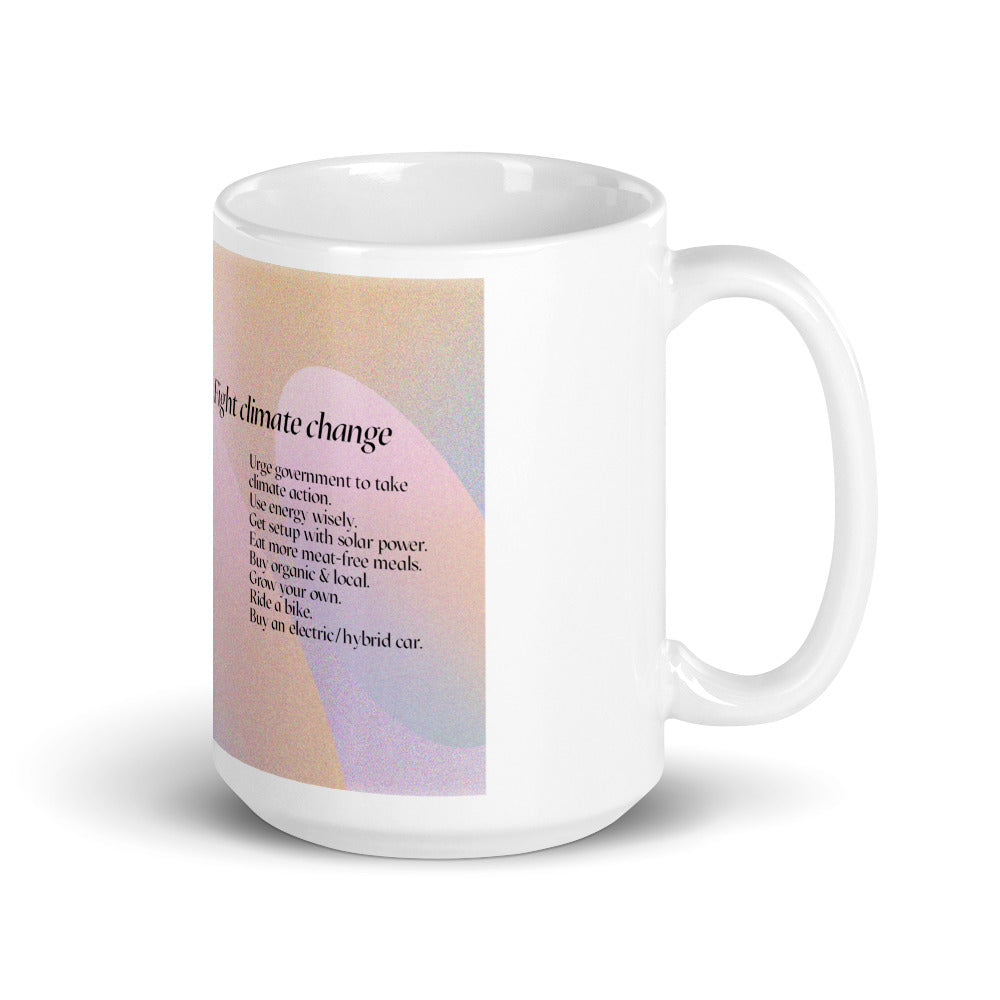 White glossy mug